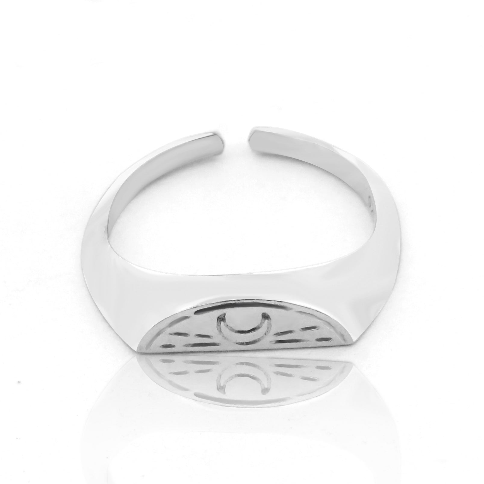 Sun & Moon Two-in-One Paired Ring for Couples – Hallmarked 925 Sterling Silver White Gold Plated | Daily Wear Jewelry