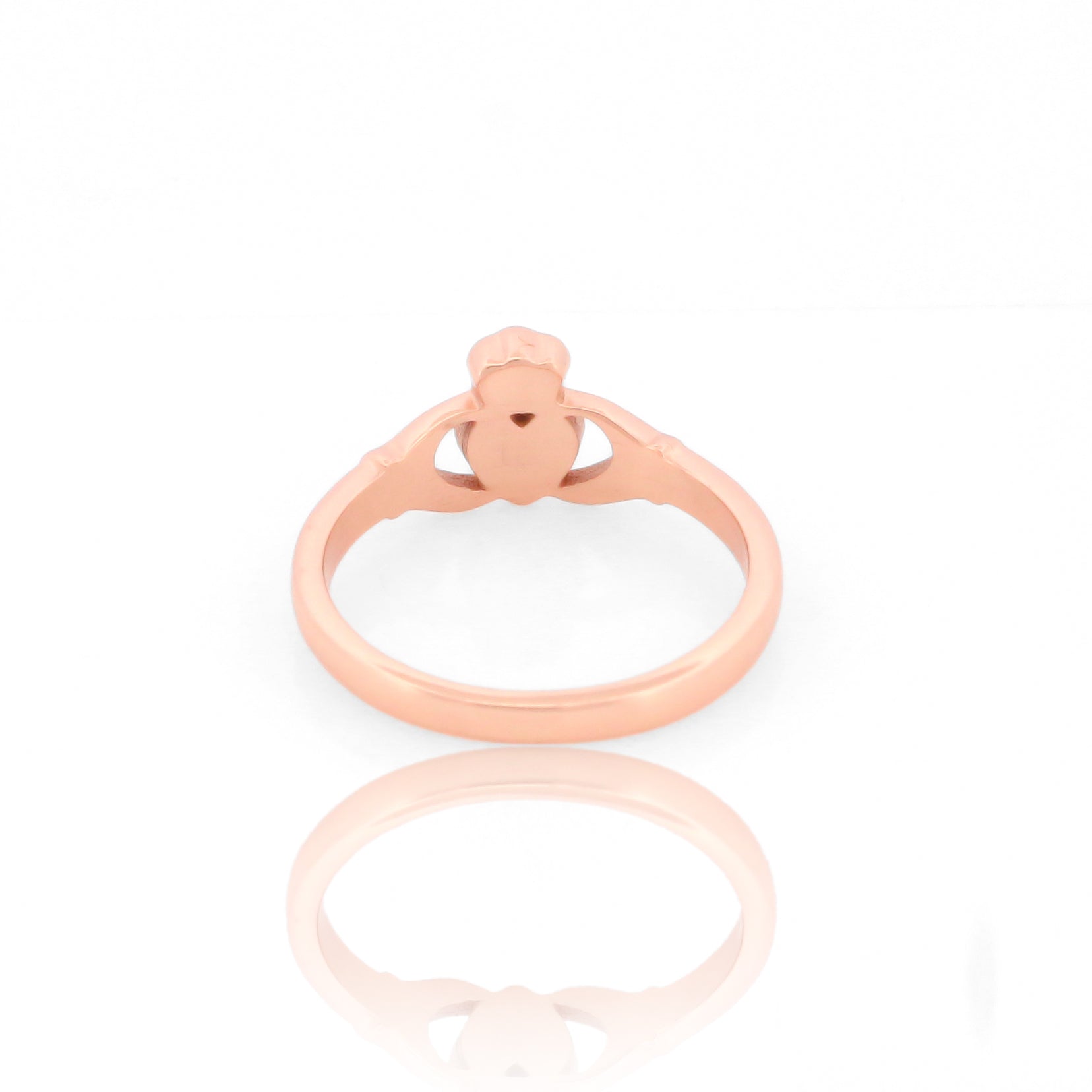 valentine Claddagh Promise Irish Ring for Her Rose Gold Plated, Hallmarked 925 Sterling Silver Rose Gold