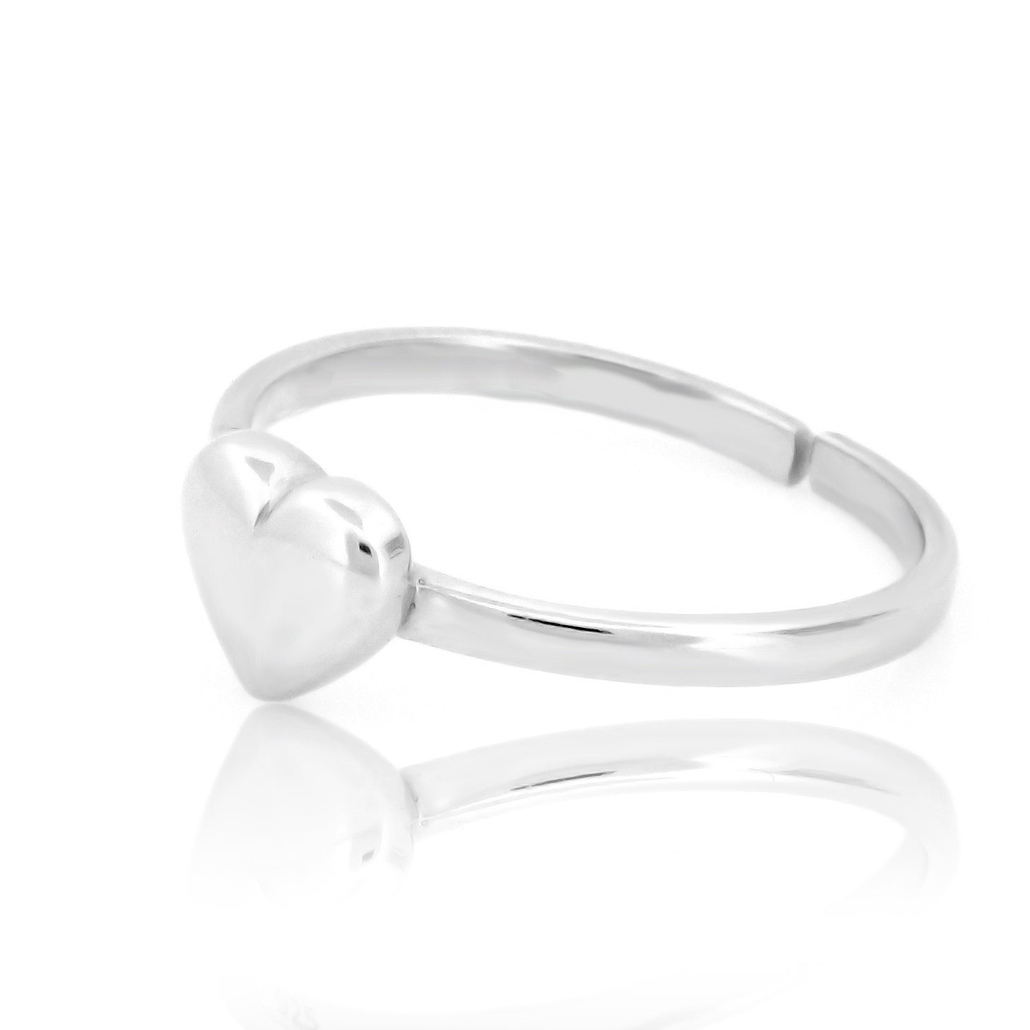 Valentine Heart Shape Tiny Promise Ring – Hallmarked 925 Sterling Silver Yellow Gold Plated | Elegant Party Wear Jewelry