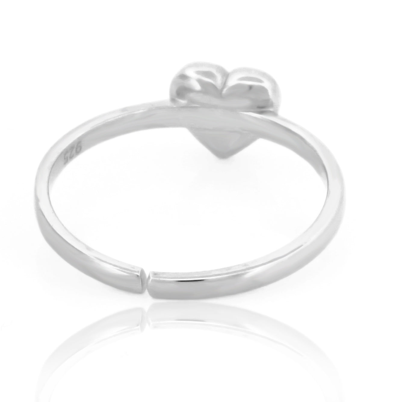 Valentine Heart Shape Tiny Promise Ring – Hallmarked 925 Sterling Silver Yellow Gold Plated | Elegant Party Wear Jewelry