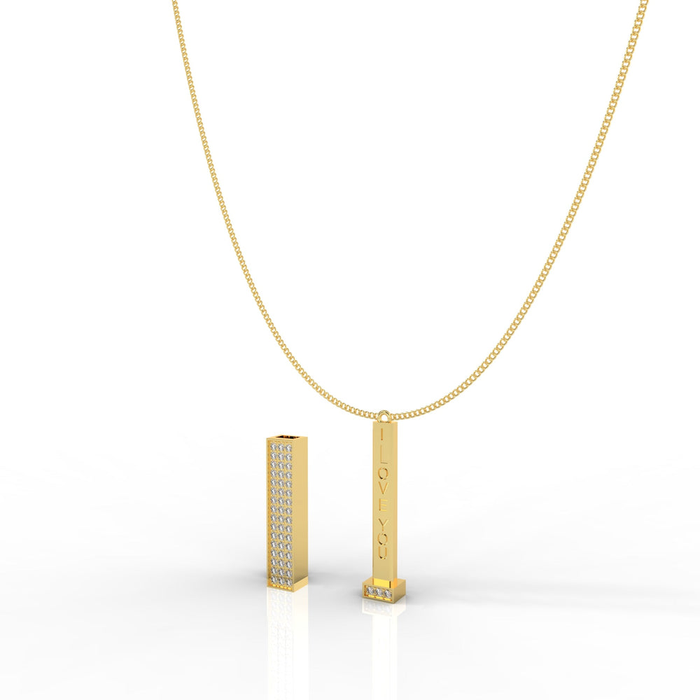 Secretly I Love You Pendant 18KT God Plated Necklace - sitabo