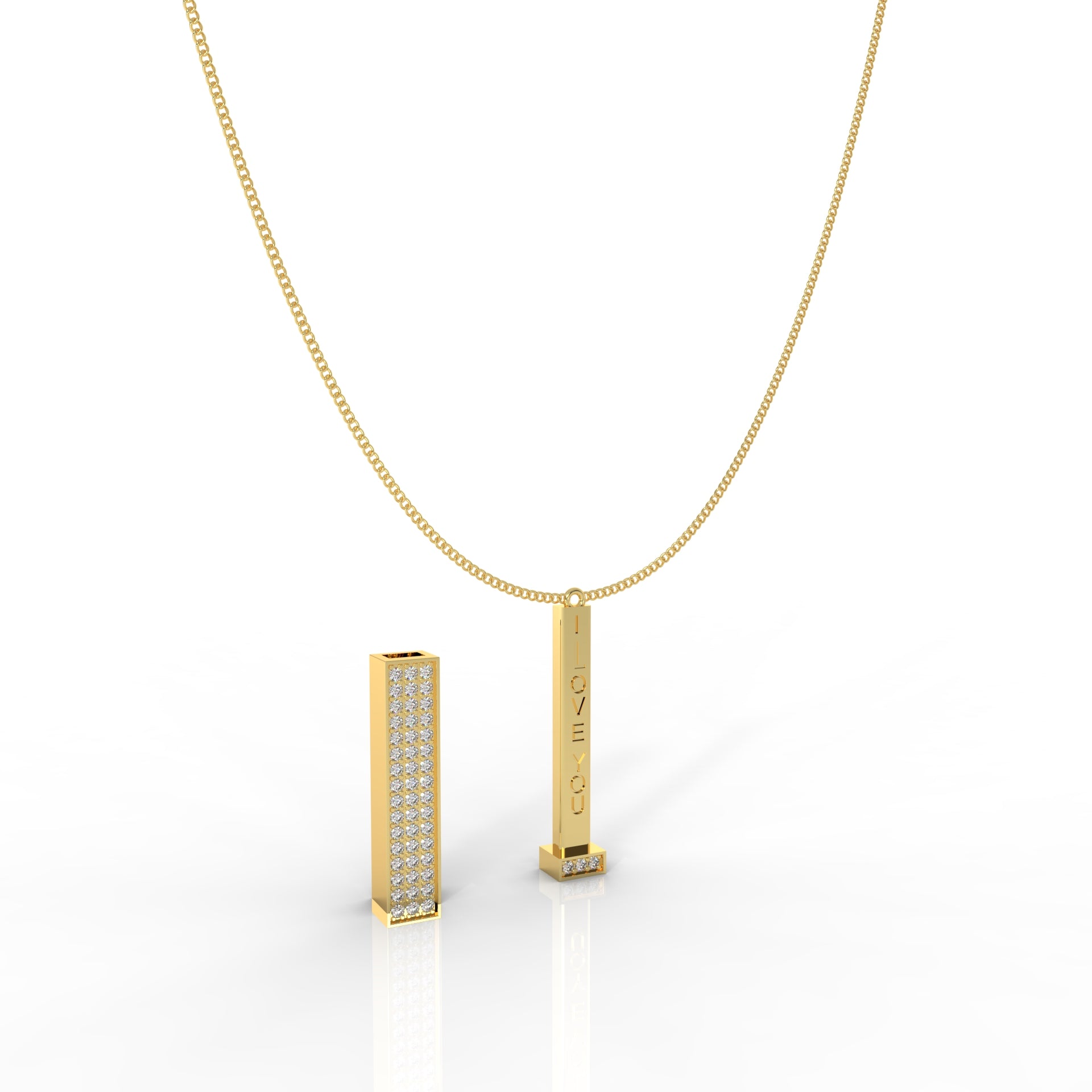 Secretly I Love You Pendant 18KT God Plated Necklace - sitabo