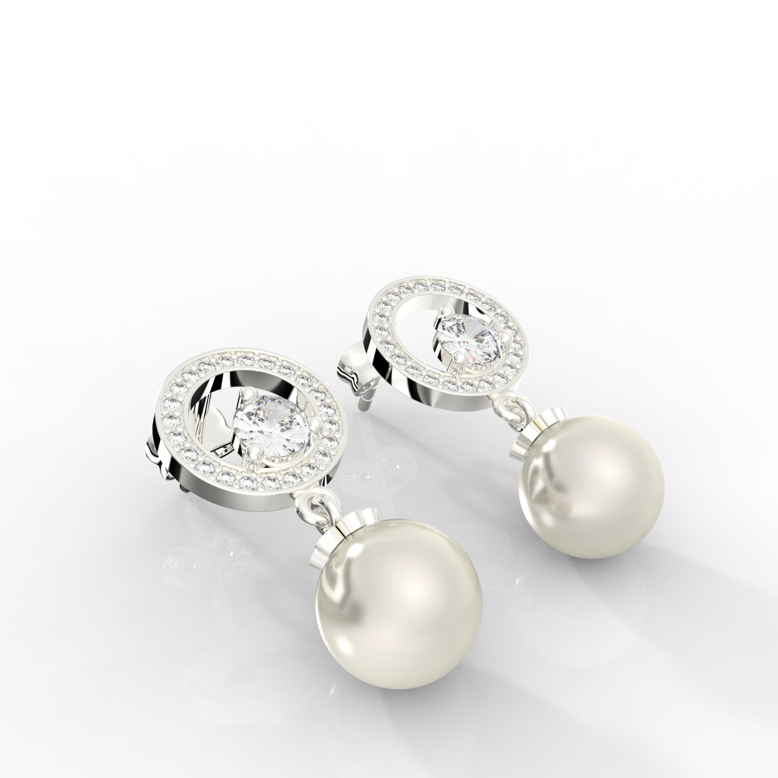 Natural Pearl Drop Earrings Gifts For Mother, Hallmarked 925 Sterling Silver - sitabo