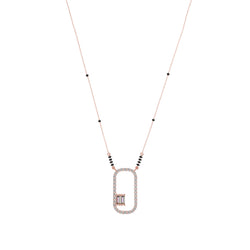 Classic 925 Sterling Silver Gold Plated CZ Stone Or Mangalsutra for Women By Kesardeep
