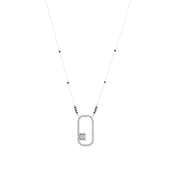 Classic 925 Sterling Silver Gold Plated CZ Stone Or Mangalsutra for Women By Kesardeep