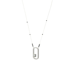 Classic 925 Sterling Silver Gold Plated CZ Stone Or Mangalsutra for Women By Kesardeep