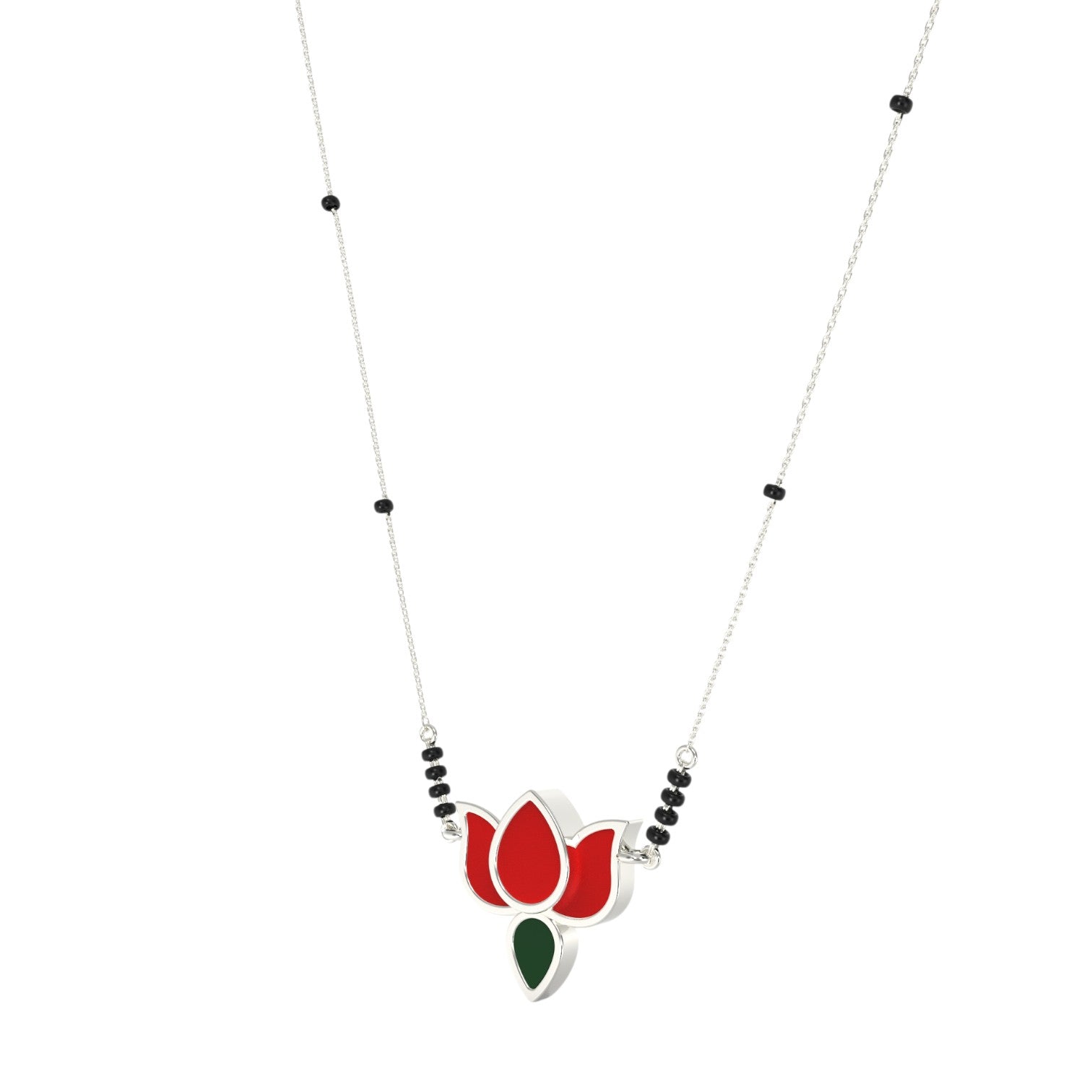 Lotus Classic 925 Sterling Silver Gold Plated CZ Stone Or Mangalsutra for Women By Kesardeep