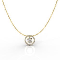 Most Selling Round Pendant With Chain, Hallmarked 925 Sterling Silver - sitabo