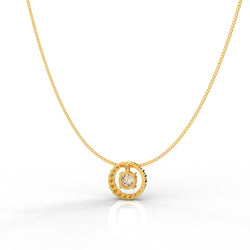 Most Selling Round Pendant With Chain, Hallmarked 925 Sterling Silver - sitabo