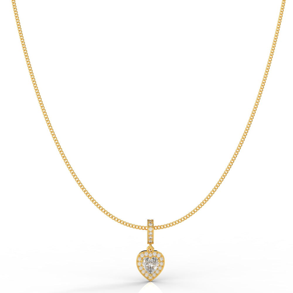 Heart in Heart Shape Pendant- Hallmarked 925 Sterling Silver - sitabo
