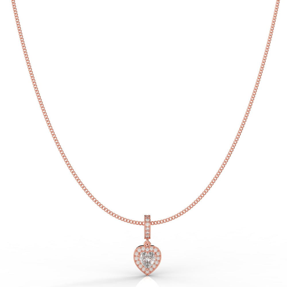 Heart in Heart Shape Pendant- Hallmarked 925 Sterling Silver - sitabo