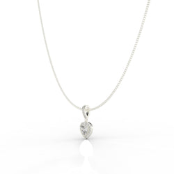 Heart in Heart Shape Pendant- Hallmarked 925 Sterling Silver - sitabo