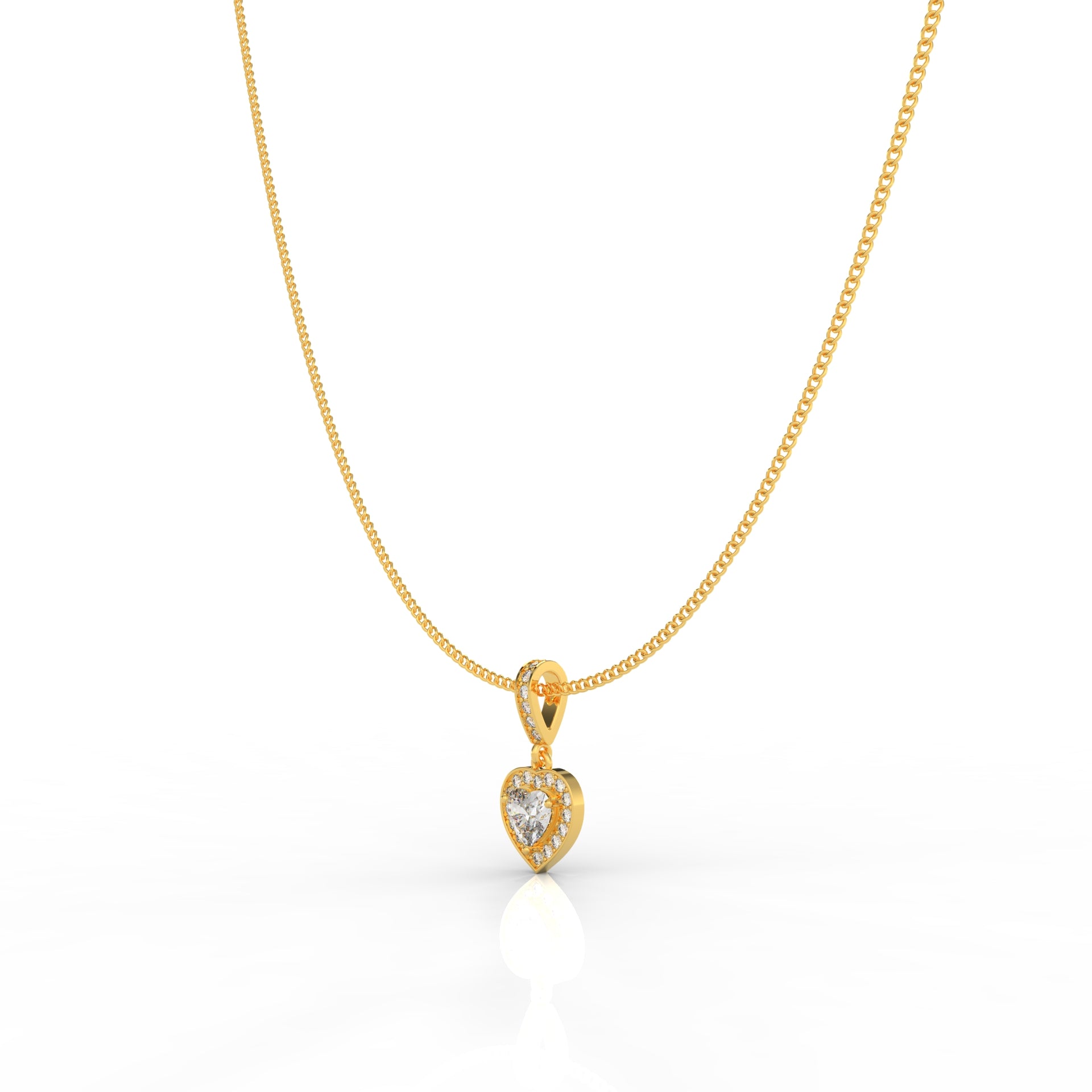 Heart in Heart Shape Pendant- Hallmarked 925 Sterling Silver - sitabo