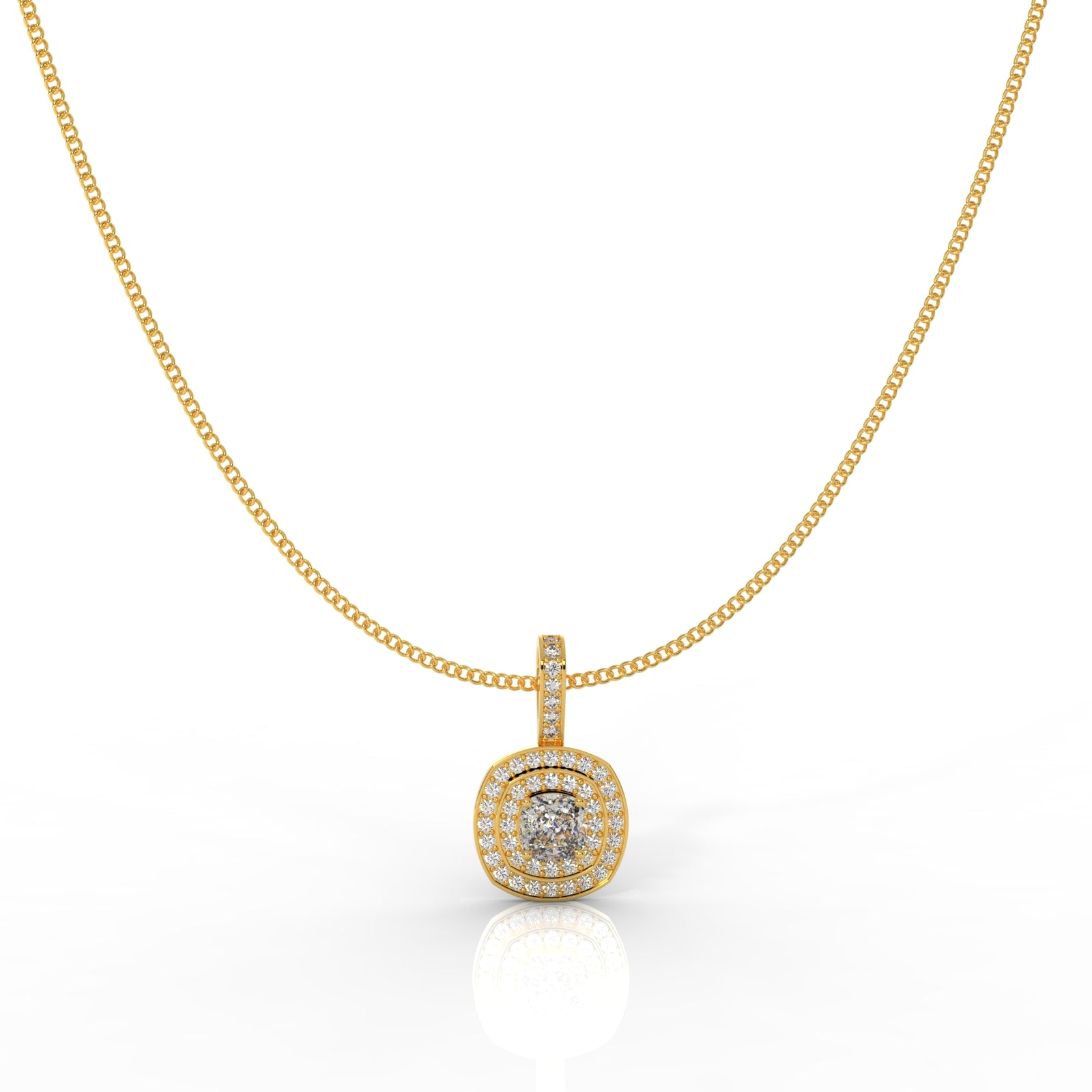 Prestigious Solitaire Pendant With Chain, Hallmarked 925 Sterling Silver - sitabo