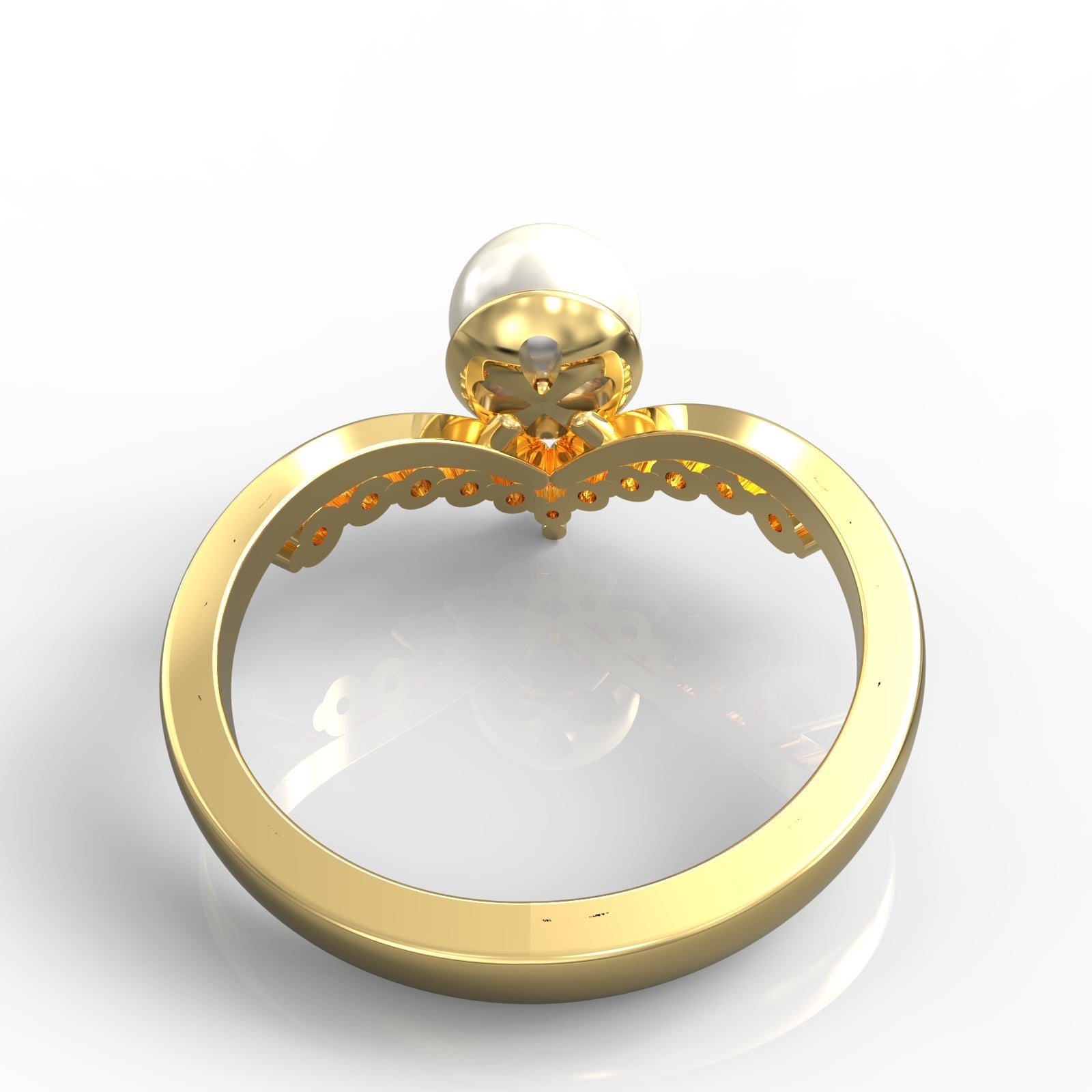 Fresh Water Pearl Engagement Ring, Hallmarked 925 Sterling Silver - sitabo