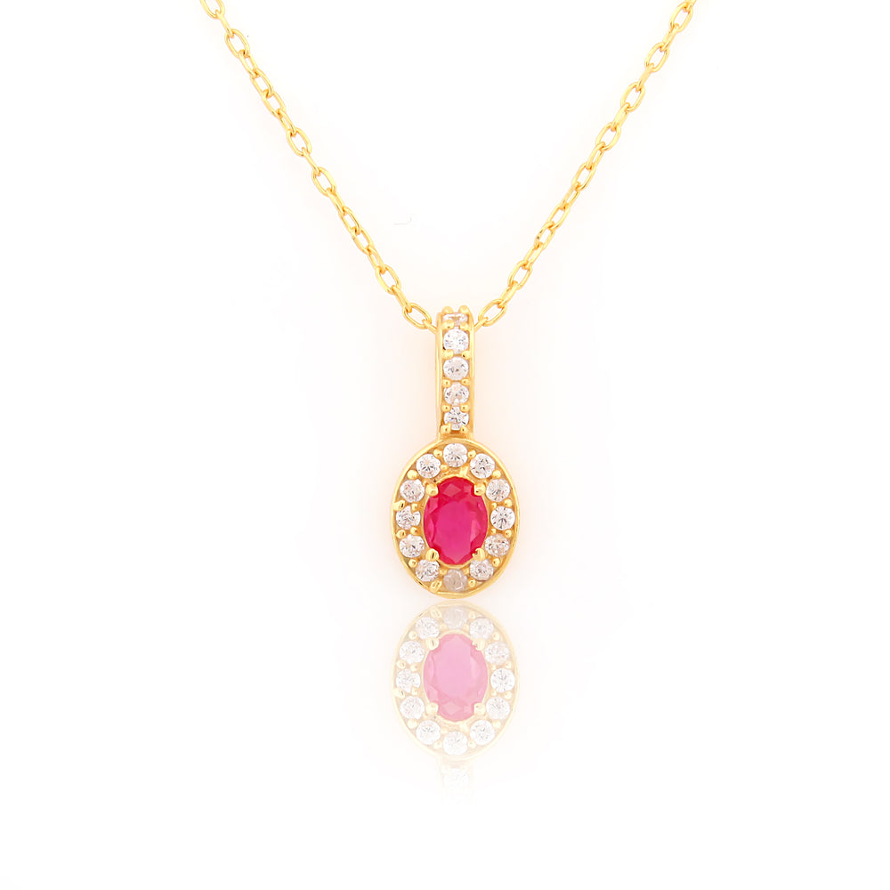 92.5 Sterling Silver CZ Stone Light Weight Daily Wear Stylish Gold Plated Pendant for Women By Kesardeep
