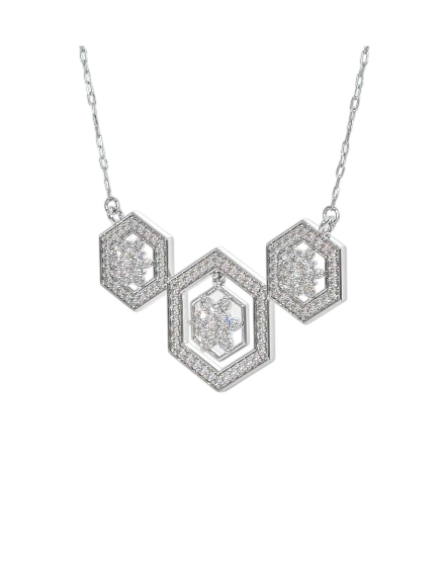 925 Sterling Silver Elegant Design Silver Plated Pendant With Chain For Women By Kesardeep