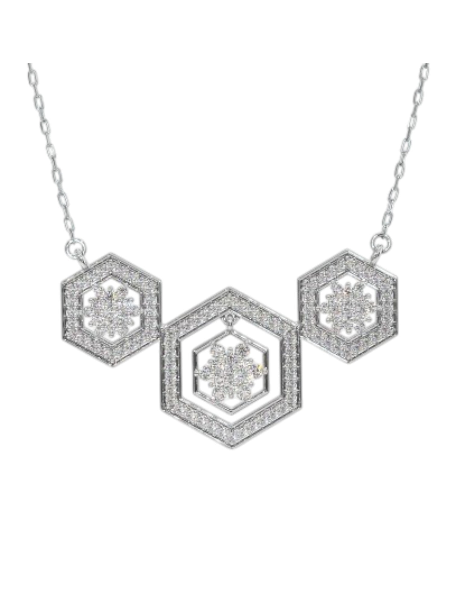 925 Sterling Silver Elegant Design Silver Plated Pendant With Chain For Women By Kesardeep