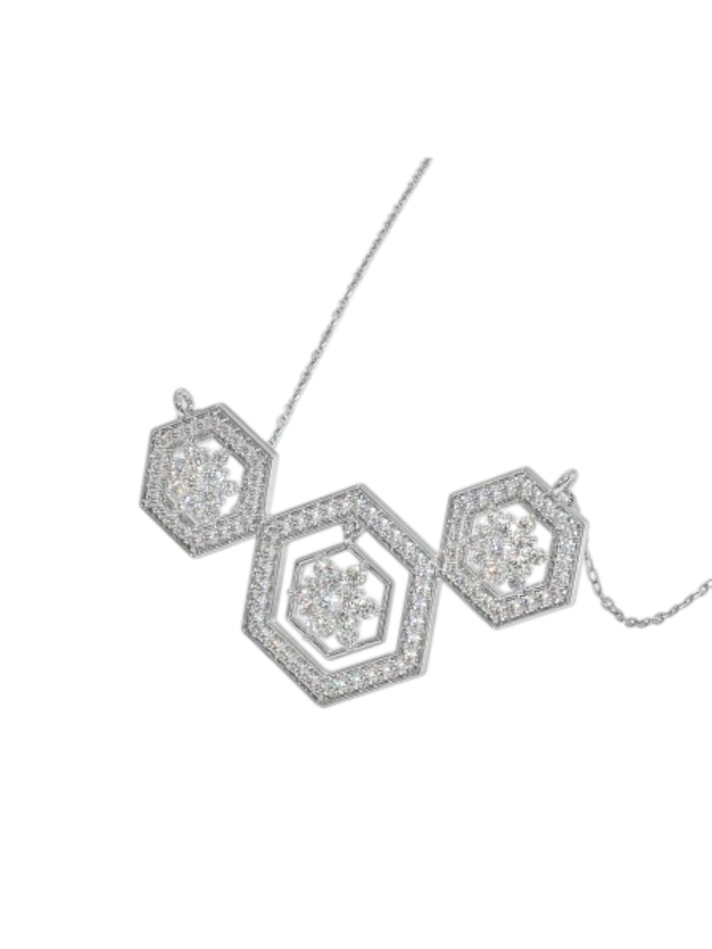 925 Sterling Silver Elegant Design Silver Plated Pendant With Chain For Women By Kesardeep