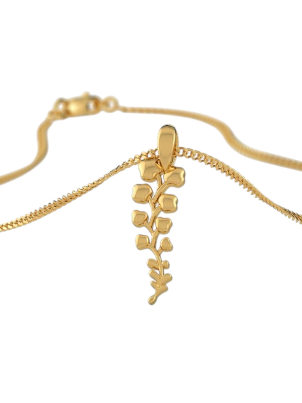925 Sterling Silver Elegant Design Gold Plated Pendant With Chain For Women By Kesardeep