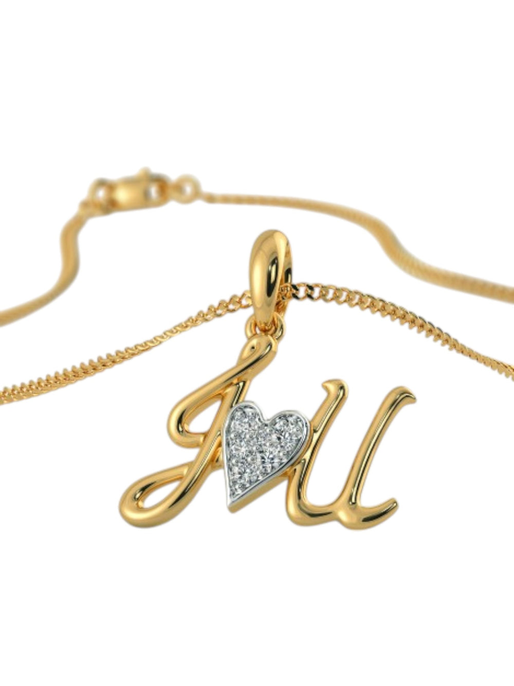 925 Sterling Silver Elegant Design CZ Stones Gold Plated Pendant With Chain For Women By Kesardeep