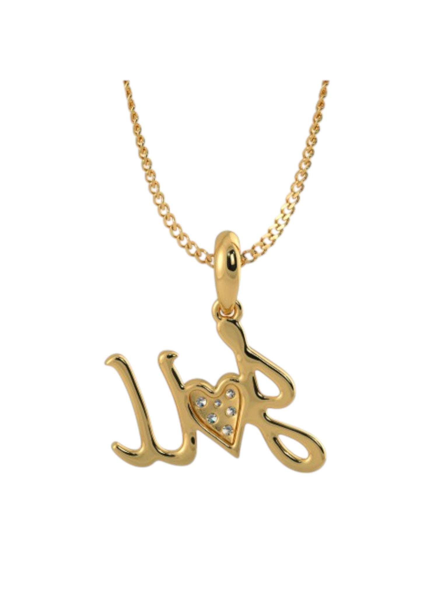 925 Sterling Silver Elegant Design CZ Stones Gold Plated Pendant With Chain For Women By Kesardeep