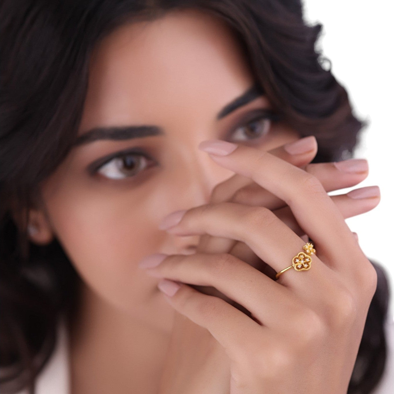 Floral Adjustable Ring For Women