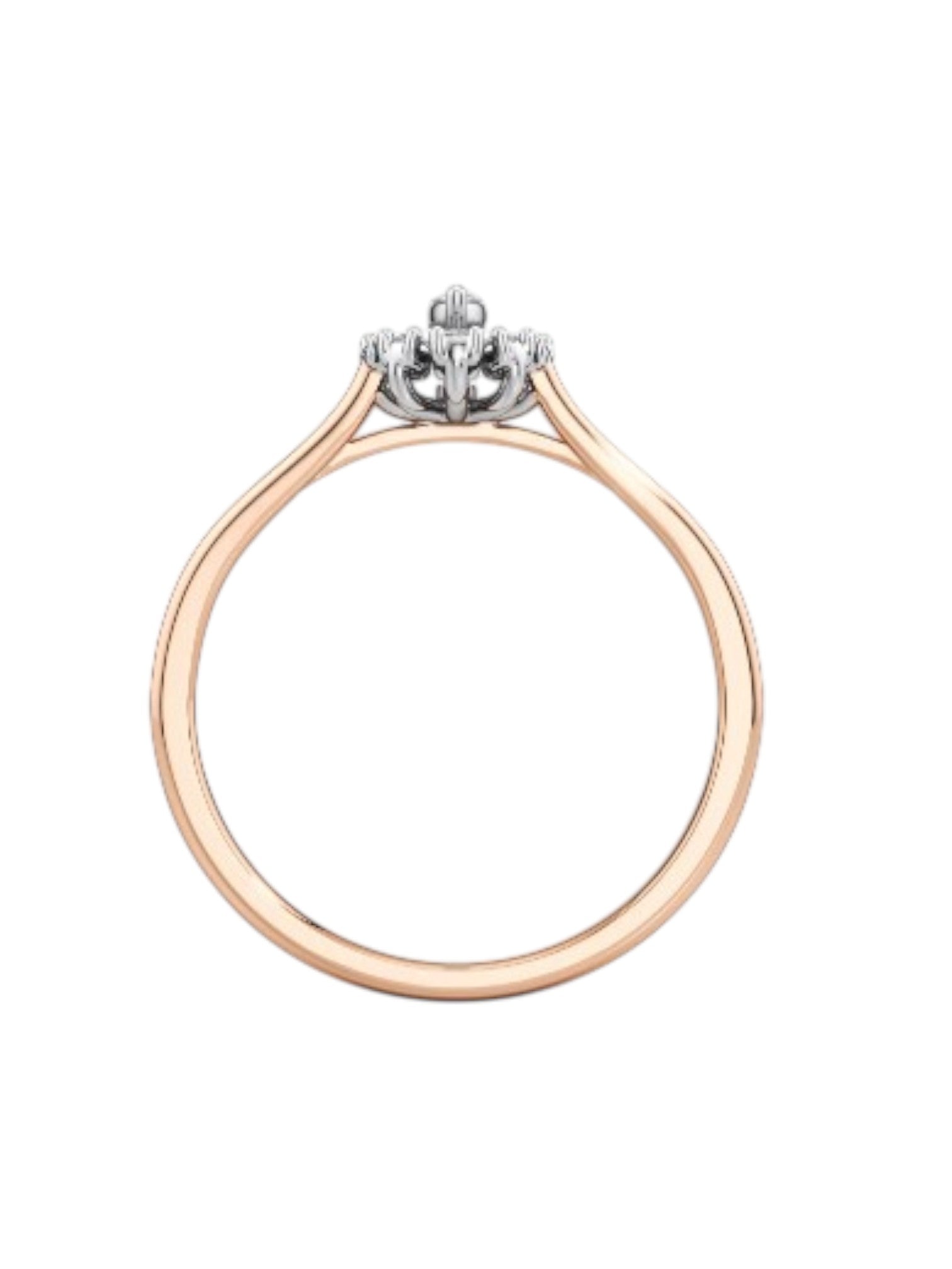 Miss Twist Statement Rose Gold Plated CZ Stone Light Weight 925 Silver Ring For Women By Kesardeep