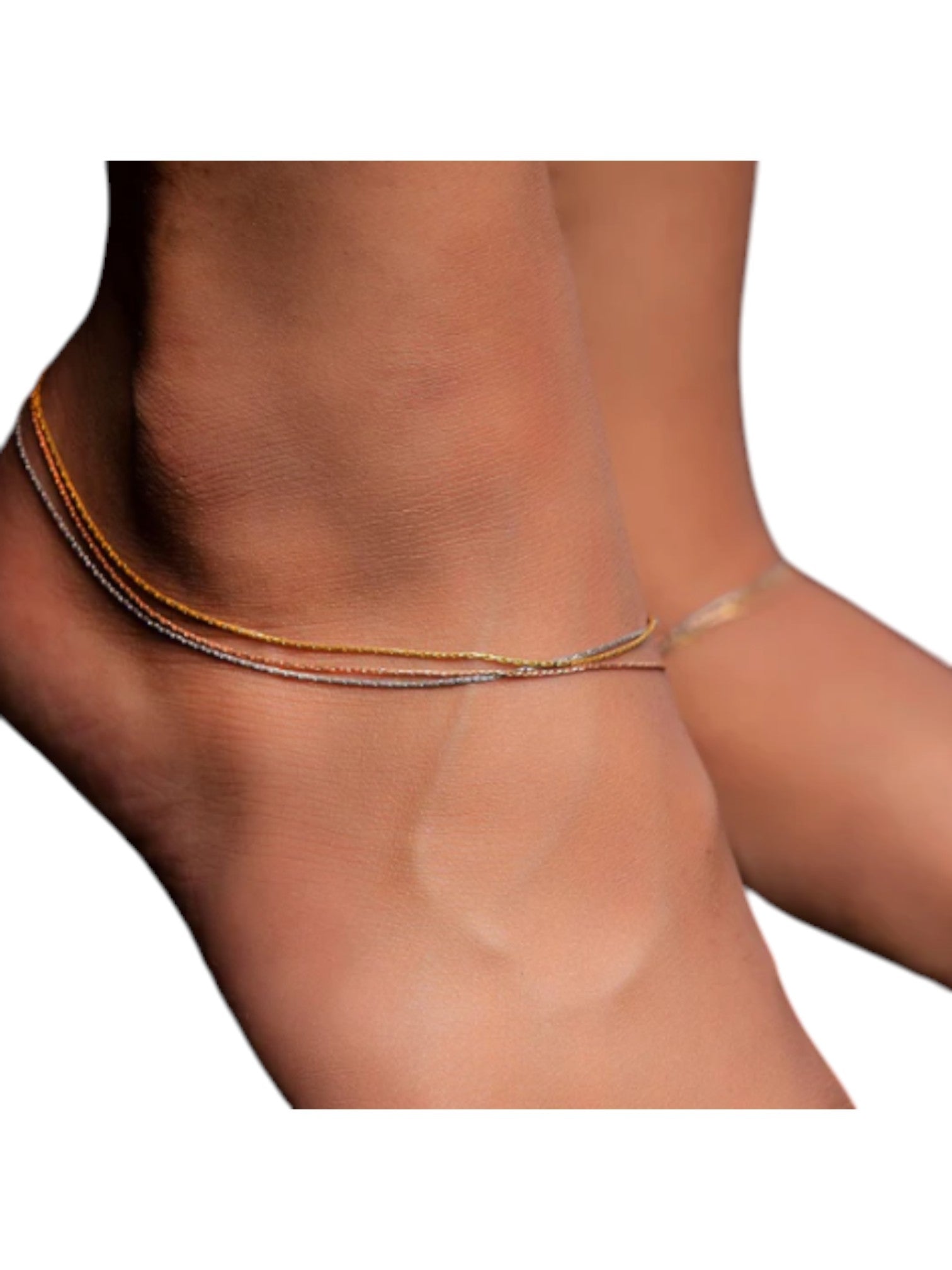 Triple Layered Chain 925 Sterling Silver Anklet By Kesardeep Impex For Women