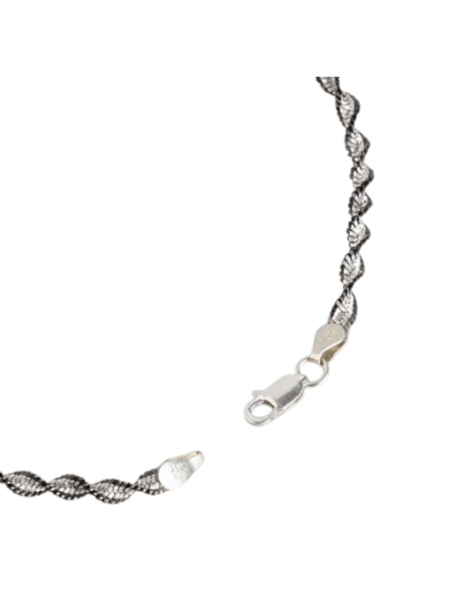 Black Twisted Weave 925 Sterling Silver Anklet By Kesardeep Impex For Women