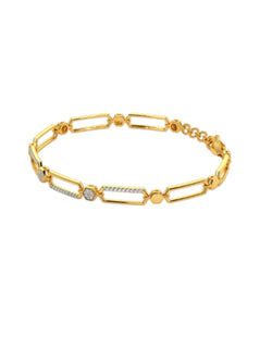 Bracelet 925 Sterling Silver Elegant Gold Plated For Women By Kesardeep