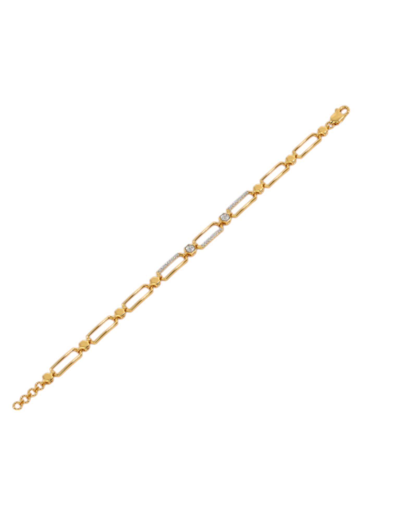 Bracelet 925 Sterling Silver Elegant Gold Plated For Women By Kesardeep