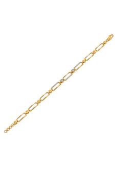 Bracelet 925 Sterling Silver Elegant Gold Plated For Women By Kesardeep