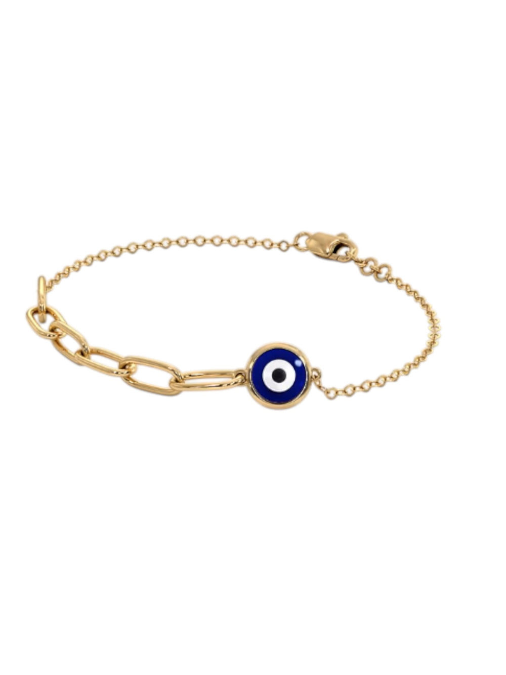 Evil Eye Bracelet 925 Sterling Silver Elegant  Gold Plated For Women By Kesardeep