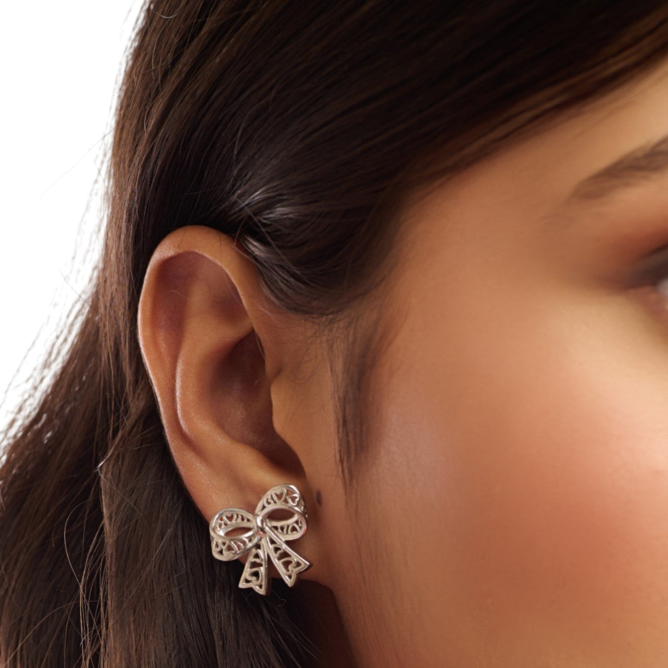 Silver Ear Ring Designs 925 Sterling Silver Stud Design Silver Plated Earring With Free Size