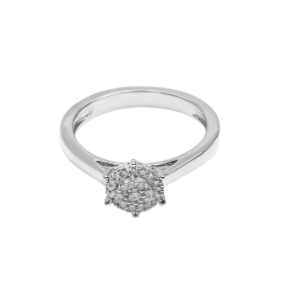 925 Sterling Silver Light Weight Engagement Ring For Women By Kesardeep Impex