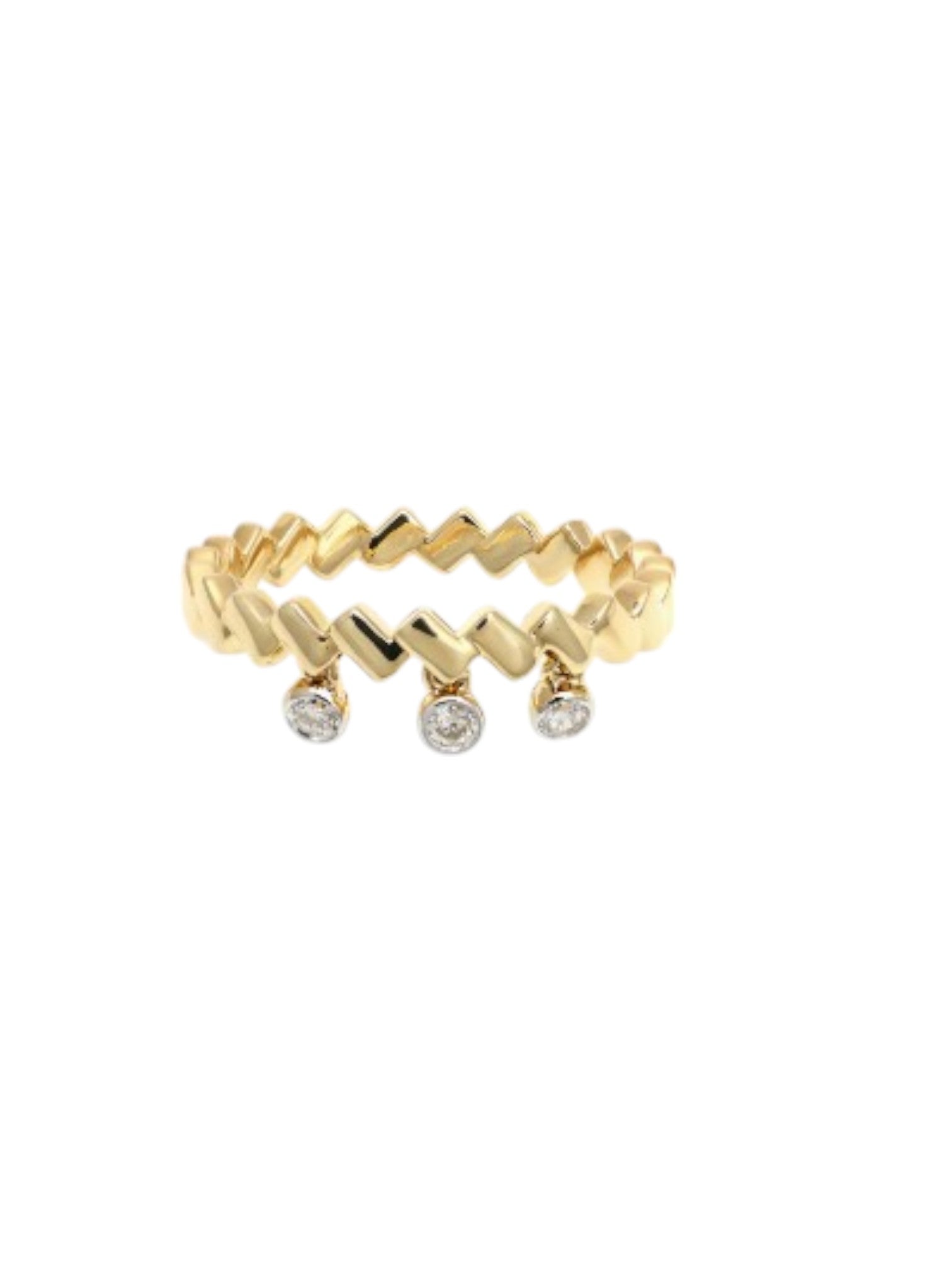Stackable Gold Plated 925 Sterling Silver Light Weight Daily Wear Ring For Women By Kesardeep