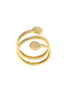 Layered Fantasy Sterling Silver Statement Gold Plated Light Weight Daily Wear Ring For Women By Kesardeep