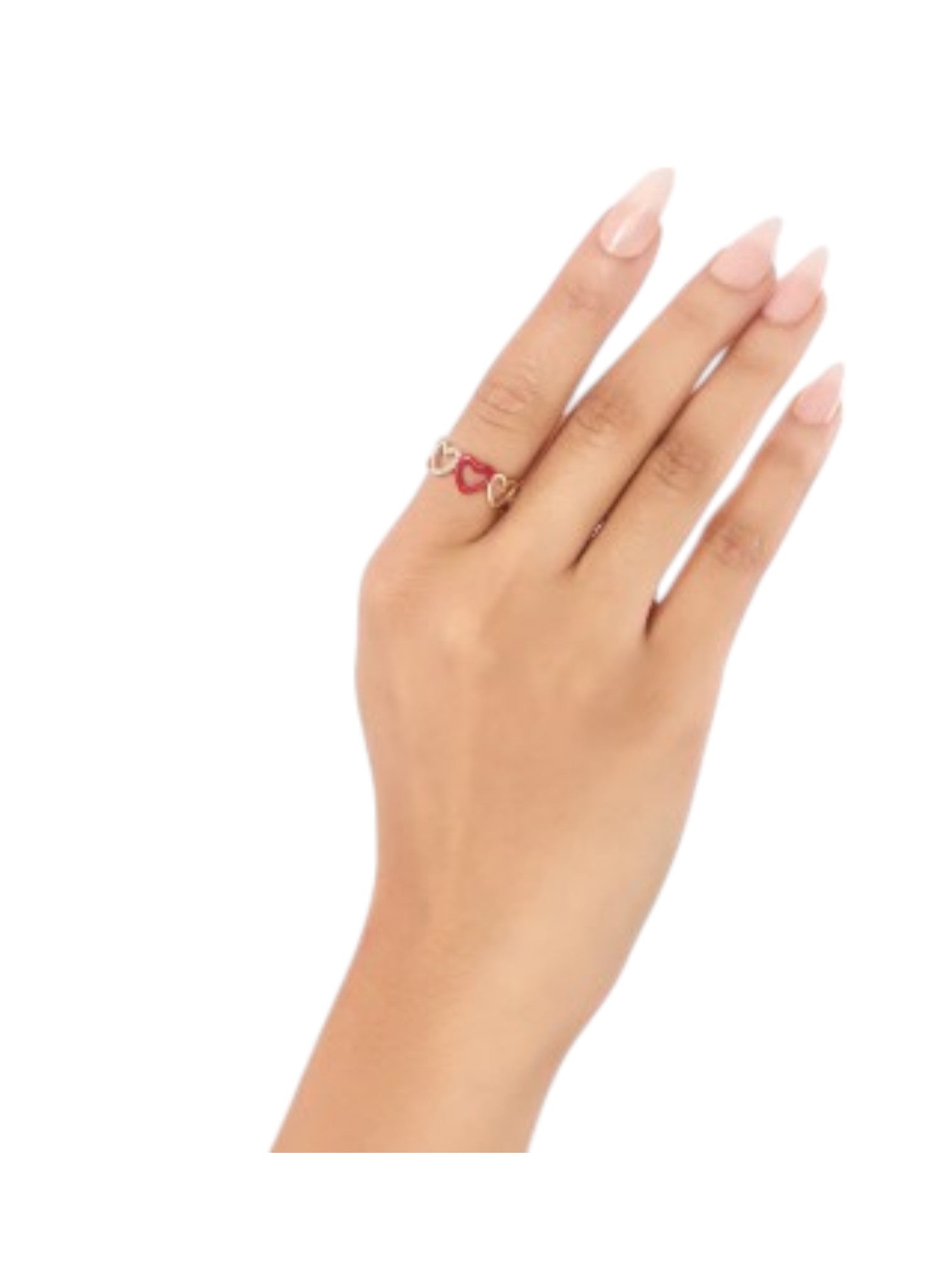 Adjustable Heart Shaped Sterling Silver Gold Plated Light Weight Ring For Women By Kesardeep