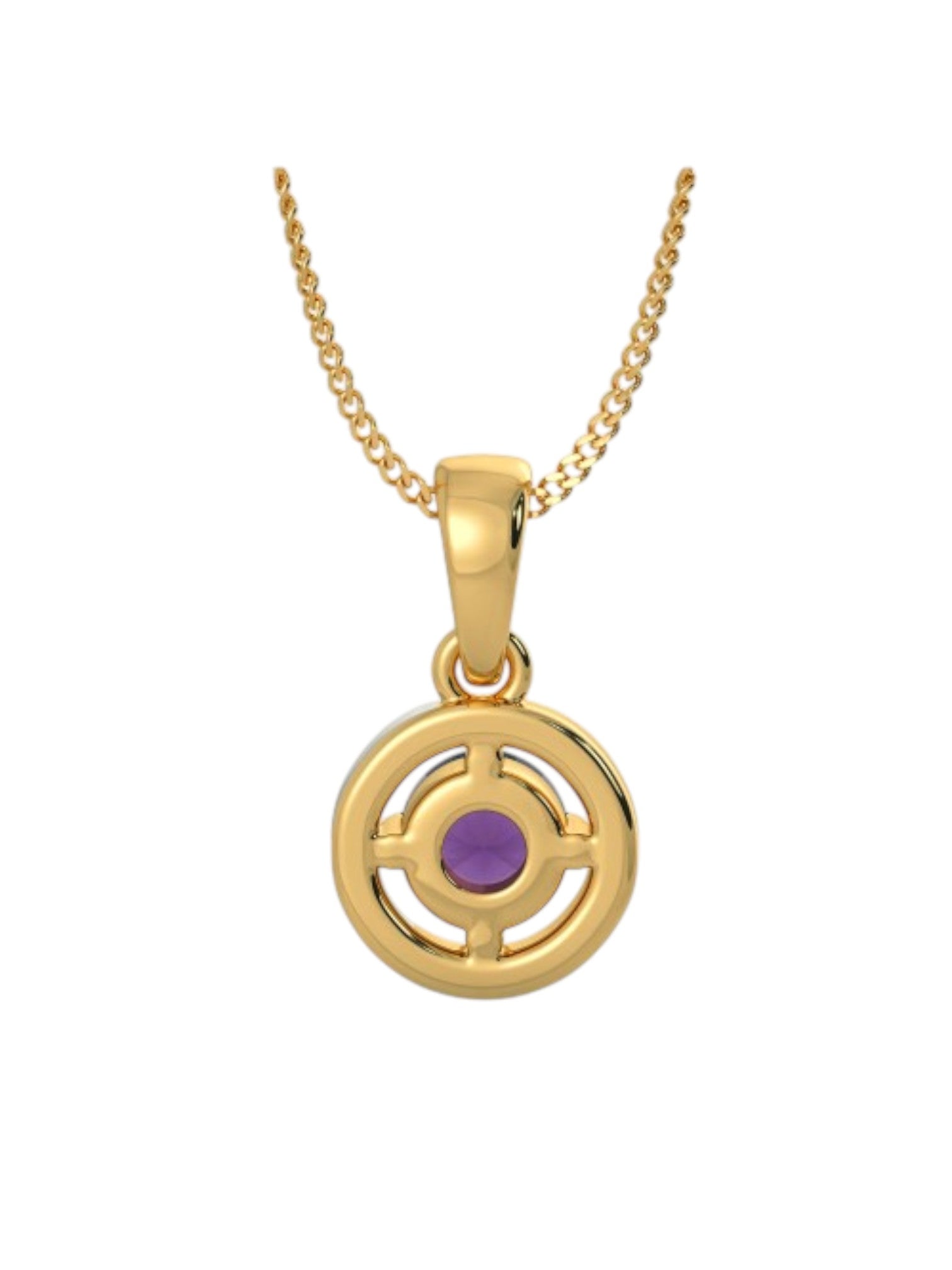 925 Sterling Silver Elegant Design CZ Stones Gold Plated Pendant With Chain For Women By Kesardeep
