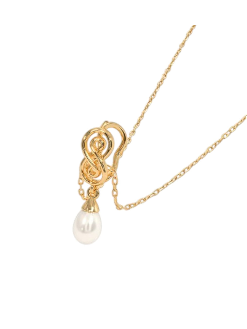925 Sterling Silver Elegant Design CZ Stones Gold Plated Pendant With Chain For Women By Kesardeep (