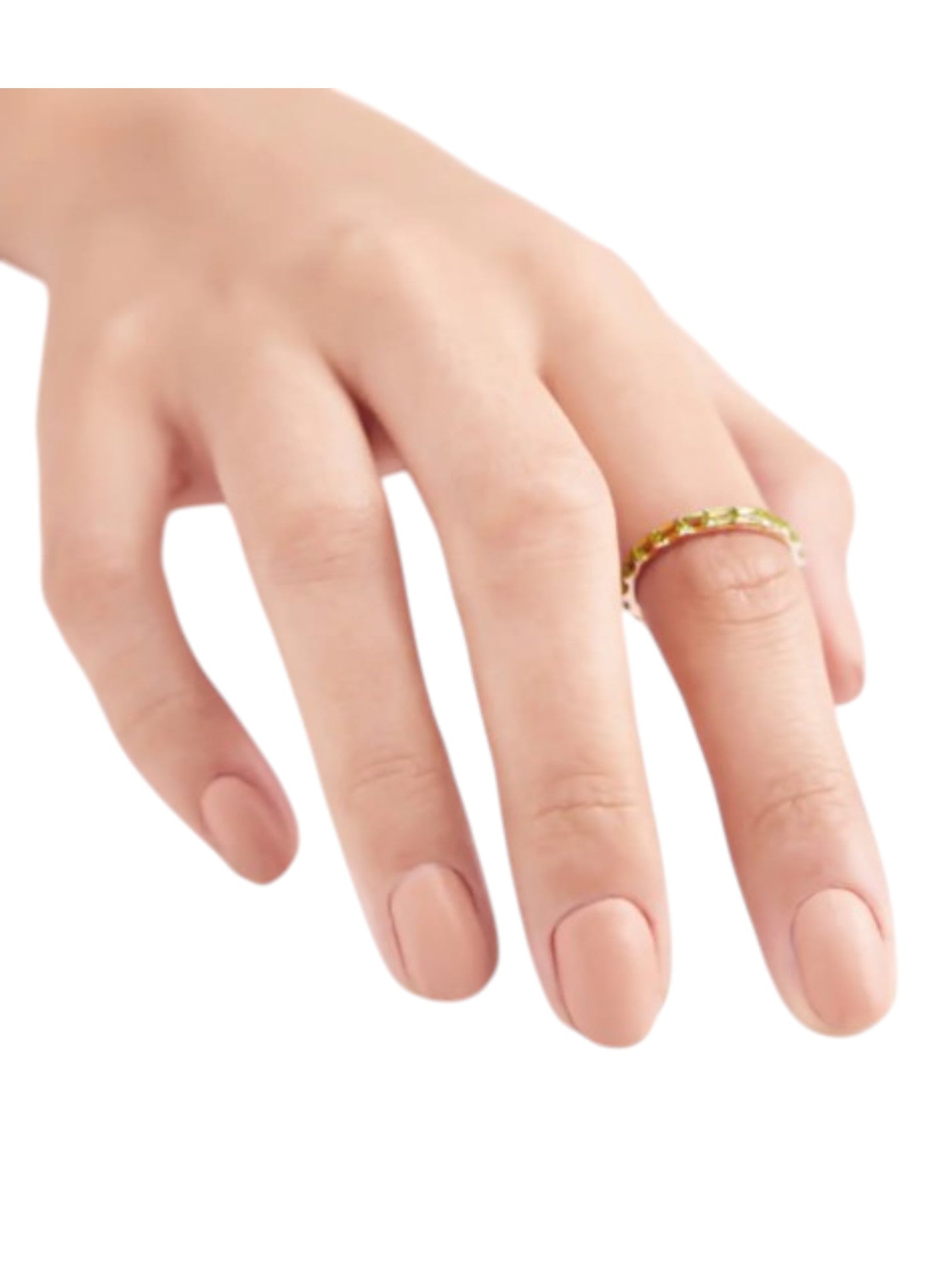 Green Gremlin Stackable 925 Sterling Silver CZ Stone Light Weight Ring For Women By Kesardeep