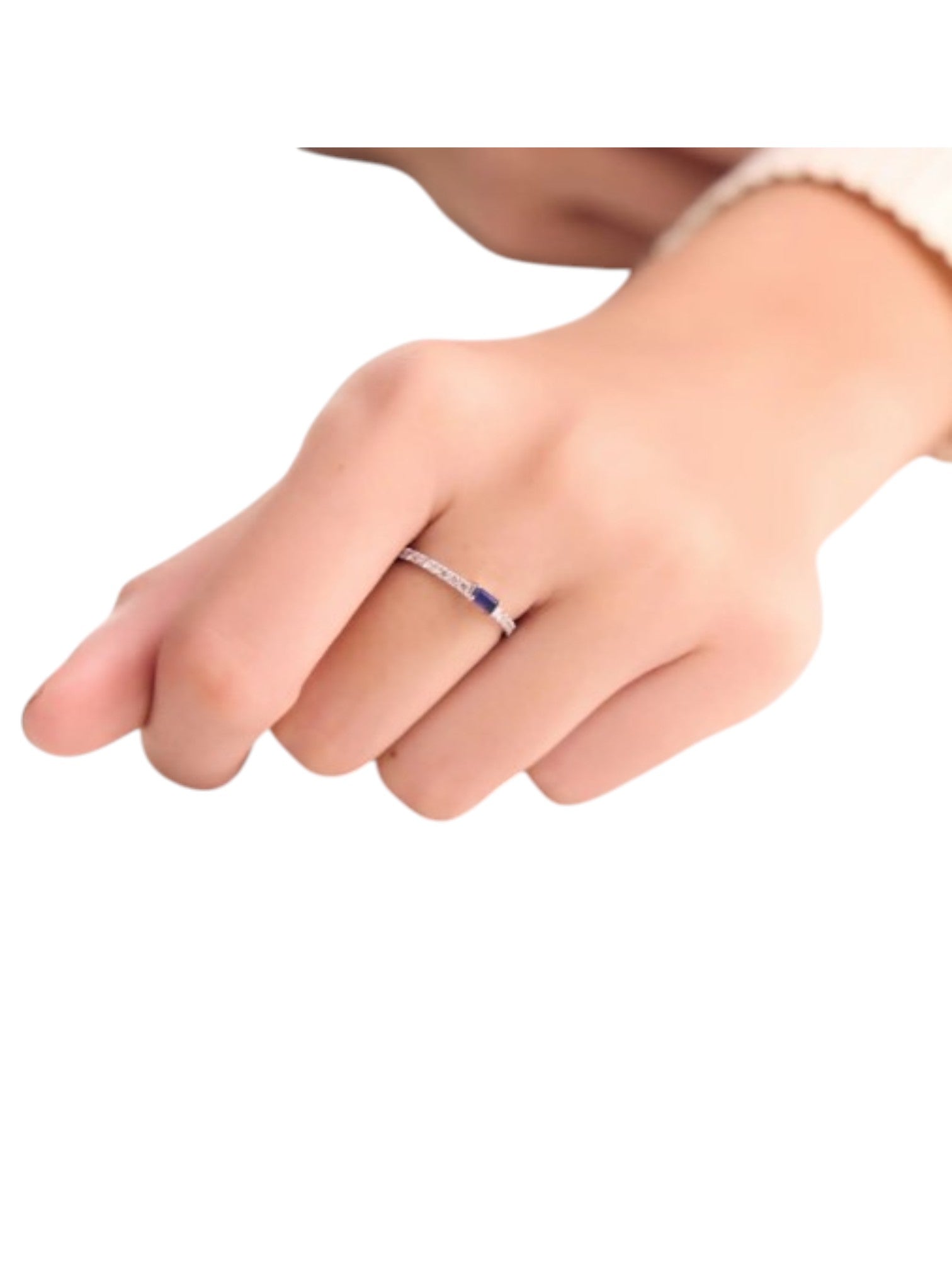 Tiffany Novo Horizon 925 Sterling Silver CZ Stone Light Weight Ring For Women By Kesardeep