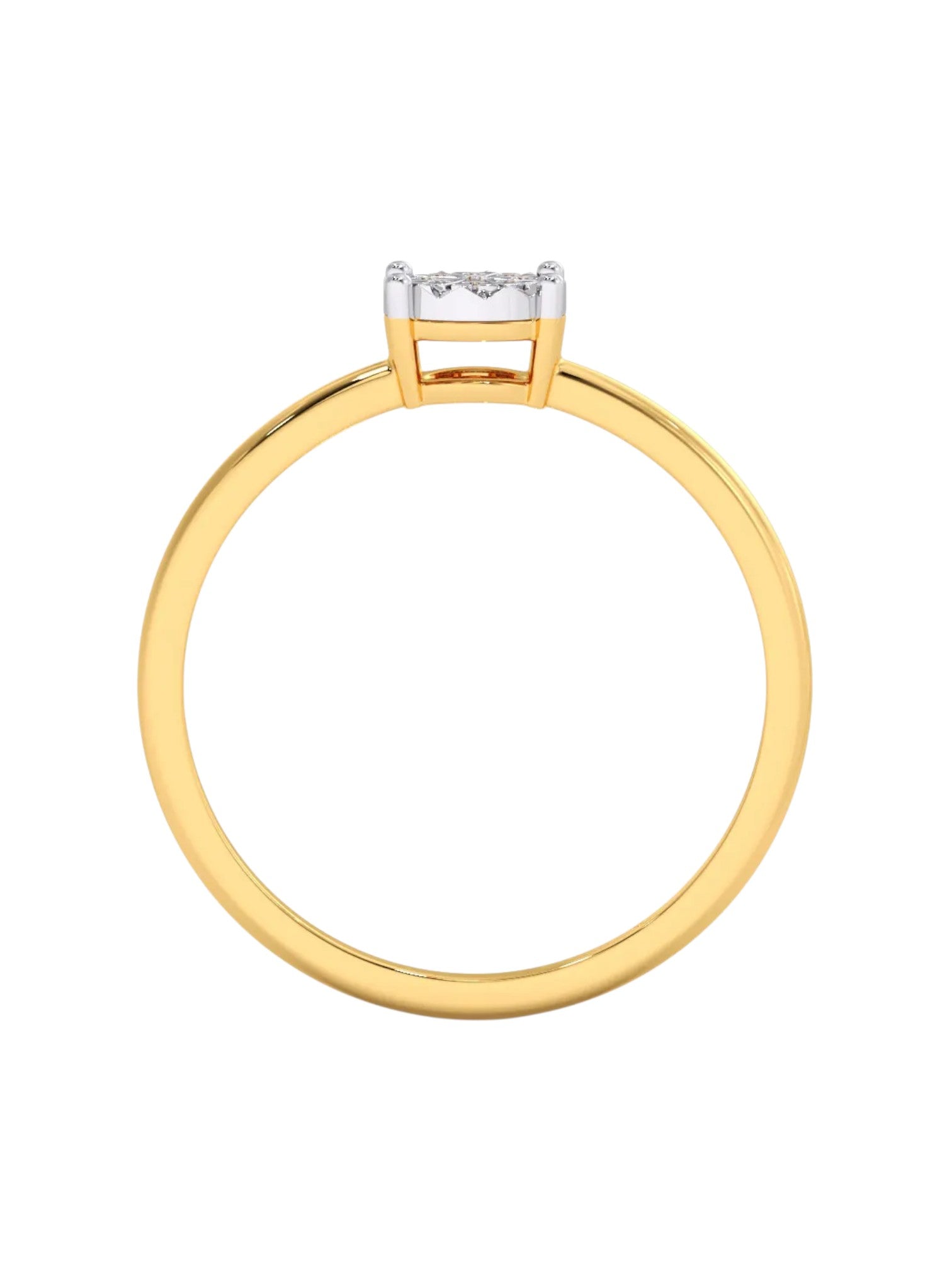 925 Sterling Silver Gold Plated CZ Stone Light Weight Finger Ring For Women By Kesardeep Impex