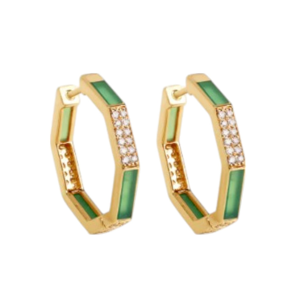925 Sterling Silver Elegant Design Earring In Gold Plating For Women By Kesardeep