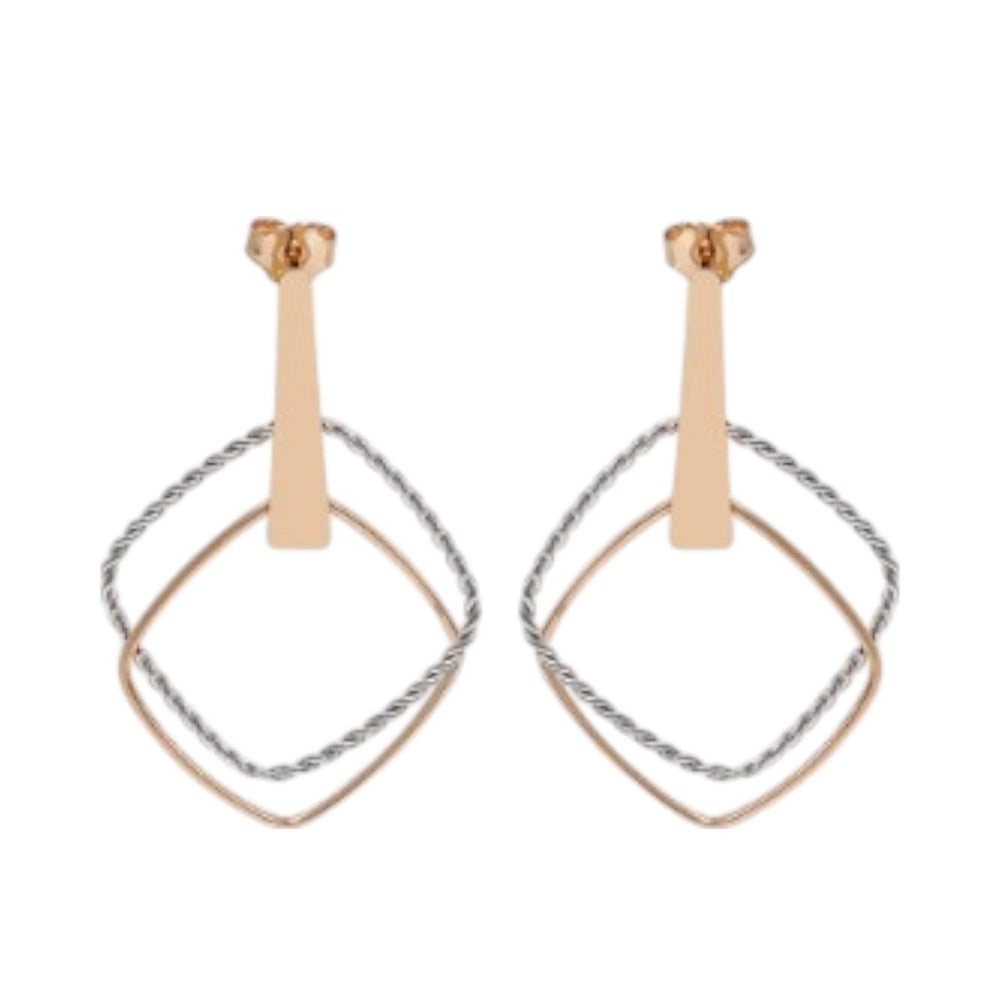 925 Sterling Silver Elegant Design Earring In Rose Gold Plating For Women By Kesardeep