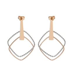 925 Sterling Silver Elegant Design Earring In Rose Gold Plating For Women By Kesardeep