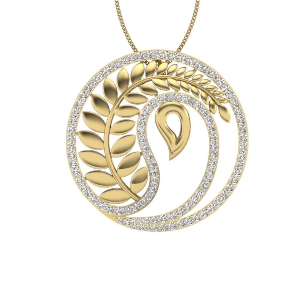 Elegant 925 Sterling Silver Gold Plated CZ Stone Light Weight Pendant for Women By Kesardeep