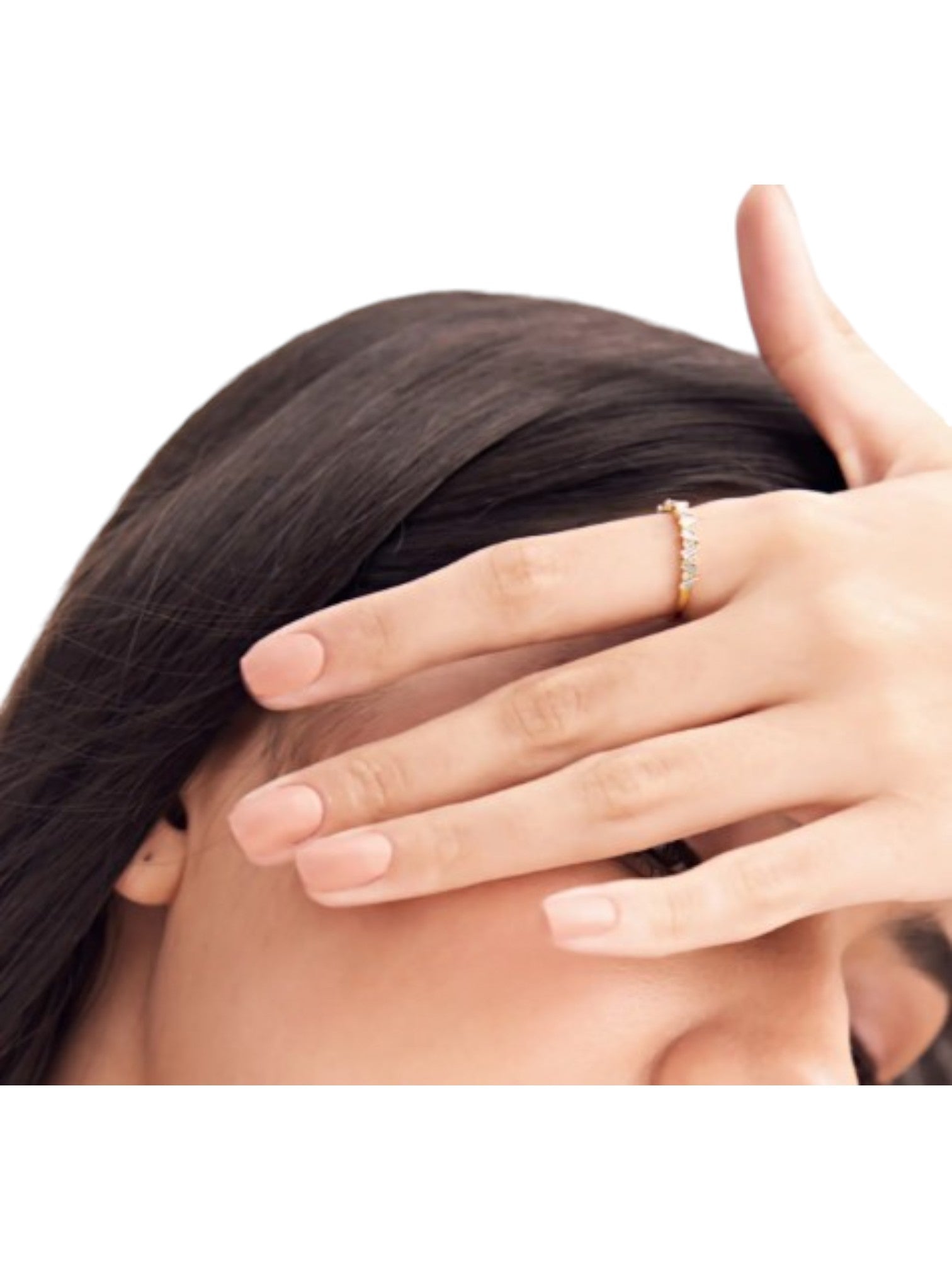 Radiant Angled Statement 925 Silver Gold Plated CZ Stone Light Weight Ring For Women By Kesardeep