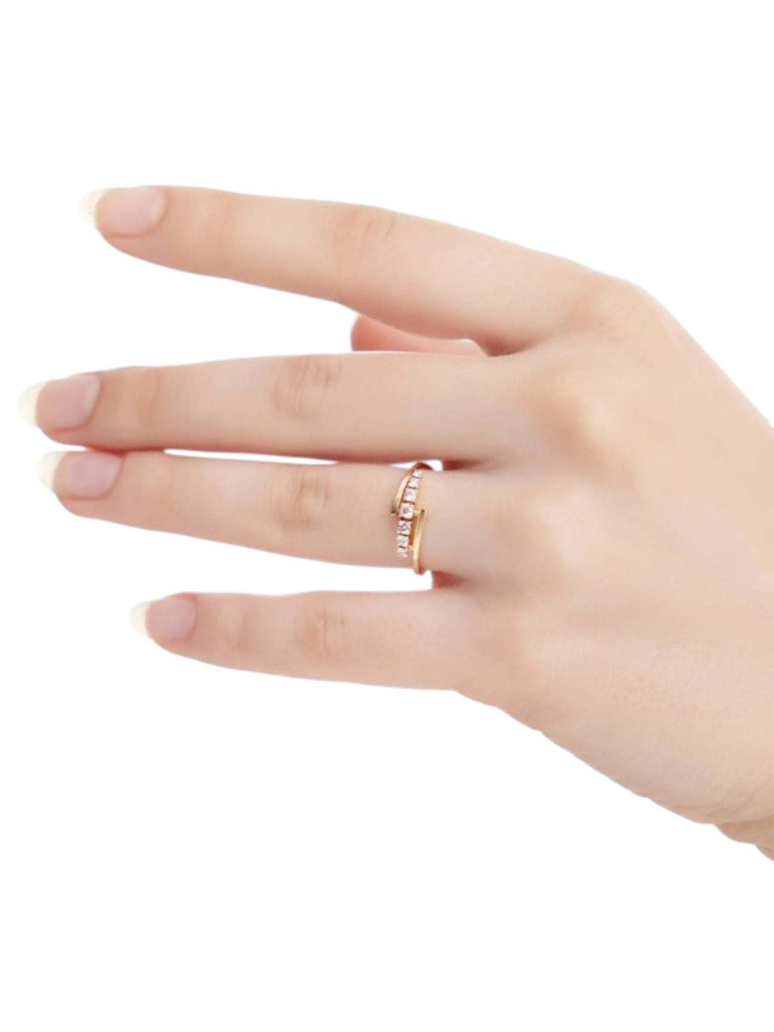 Trendy Gold Plated CZ Stone Light Weight Silver Ring For Women By Kesardeep